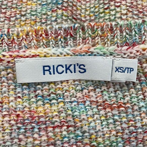 Ricki's V-Neck Curved Hem Pullover Sweater Space Dye Color Size Extra Small - Picture 9 of 15